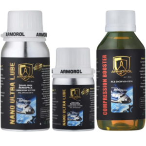 Armorol Nano Ultra Lube 150 ml + 100 ml Compression Booster  For Cars Low pickup Cars 1500 -2800 cc